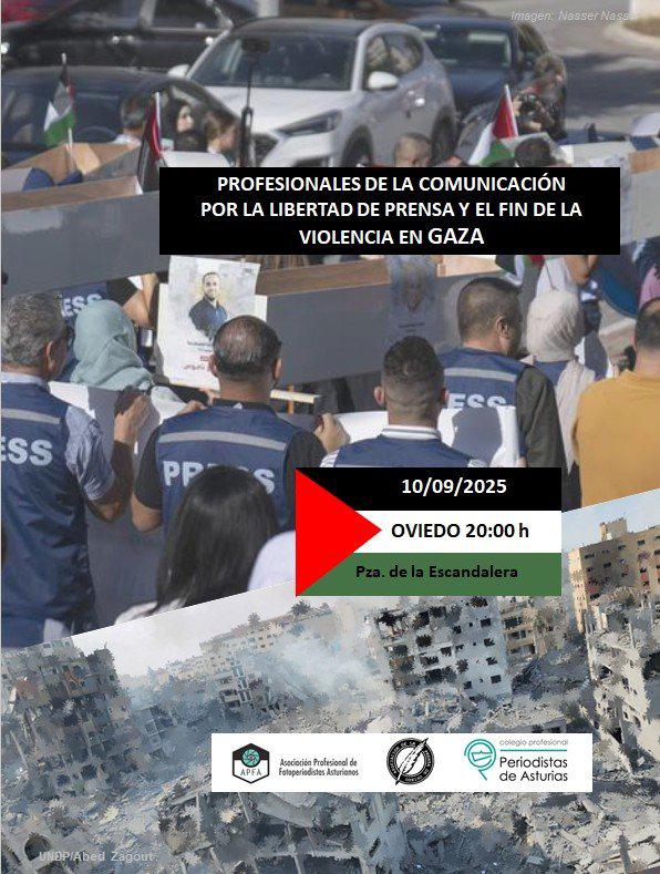 Convocatoria libertad prensa Gaza