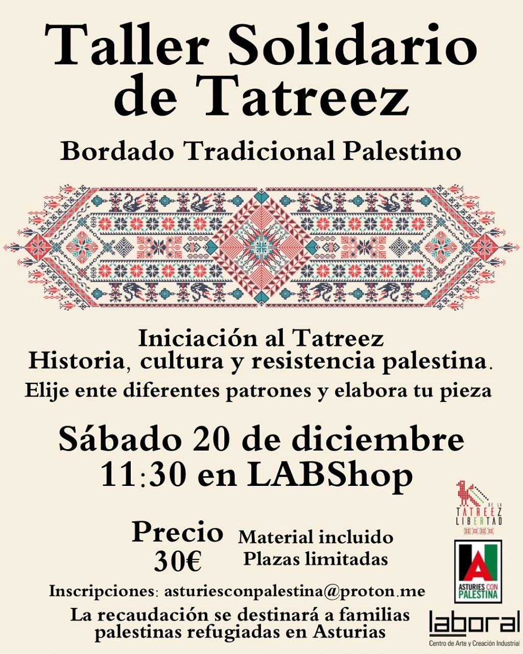 Taller solidario de tatreez