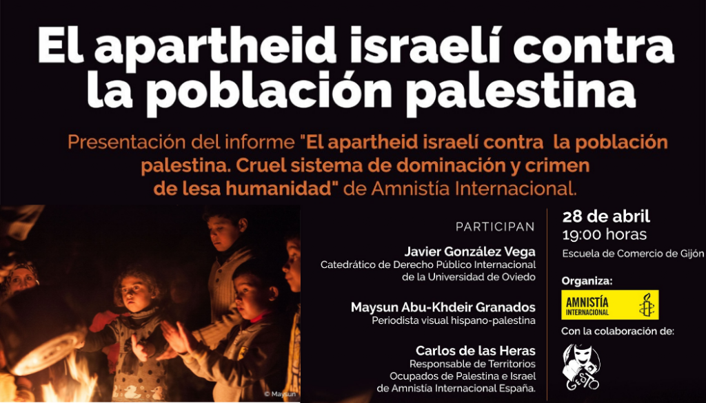 El apartheid israel contra la poblacin palestina.