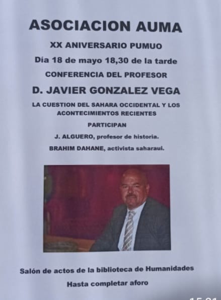 CONFERENCIA LA CUESTIN DEL SHARA OCCIDENTAL Y LOS ACONTECIMIENTOS RECIENTES