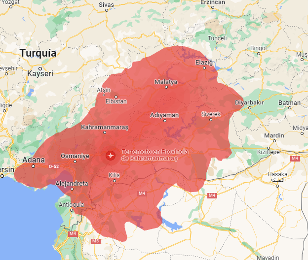 terremoto zona afectada