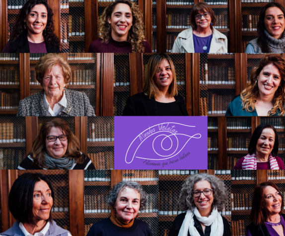 cartel miradas violetas