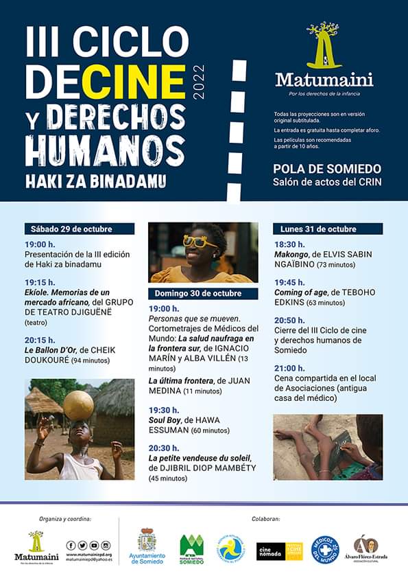 CARTEL CICLO CINE Y DDHH MATUMAINI