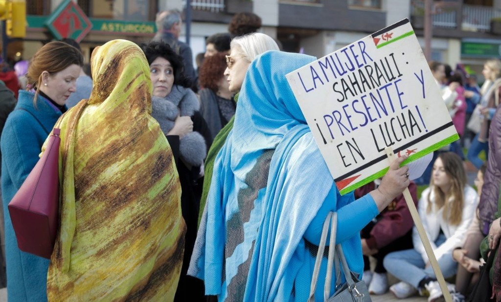 Manifestacin por la independencia del pueblo saharaui