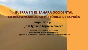 Cartel Conferencia Guerra del Sahara Occidental