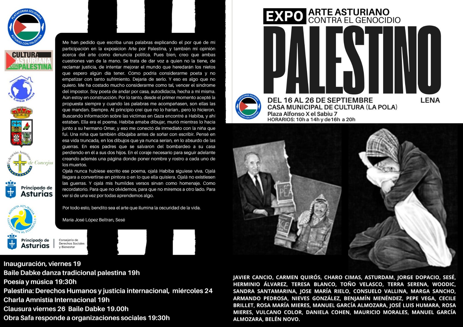 Arte asturiano contra el genocidio