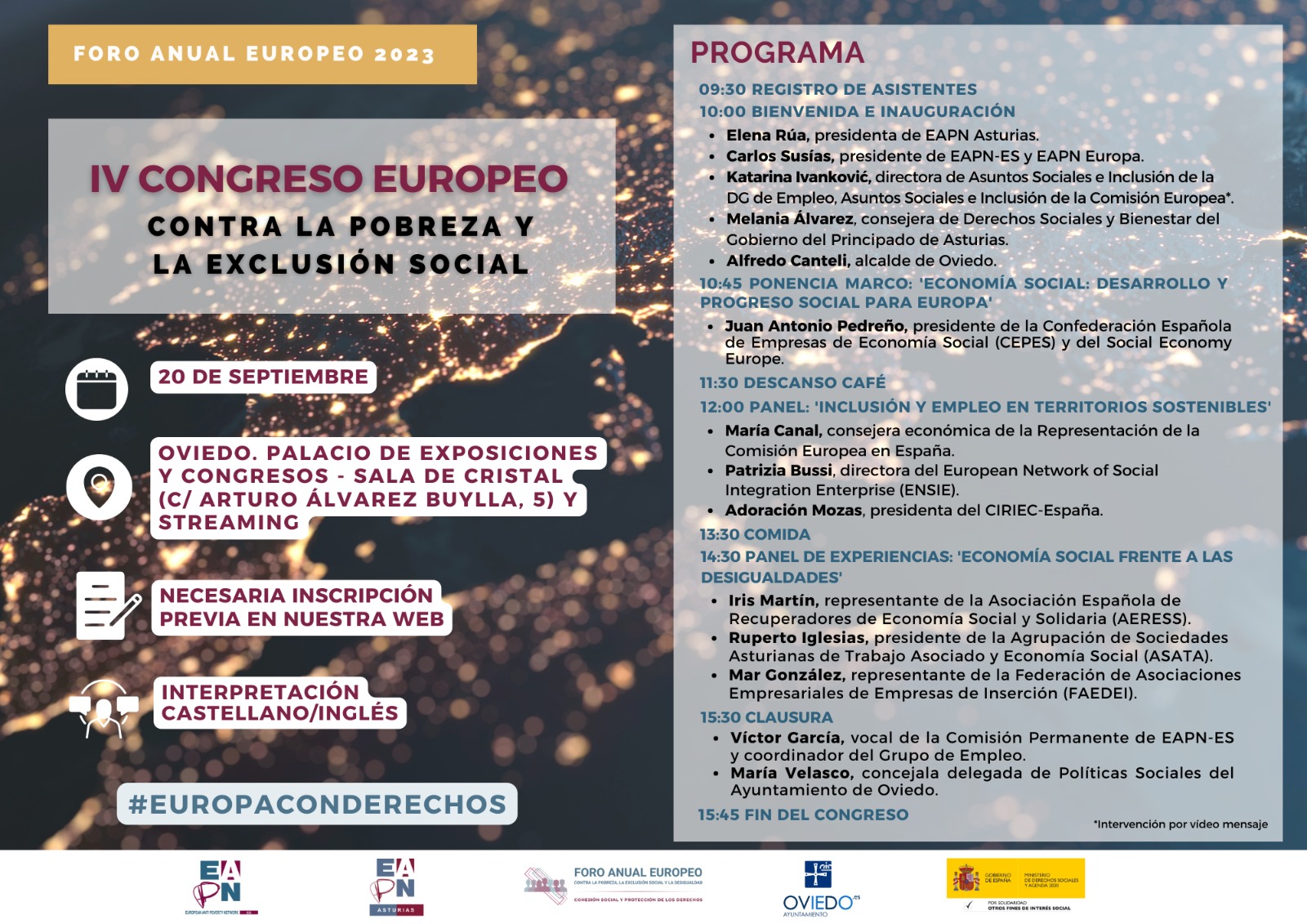 congreso contra pobreza y explusin social