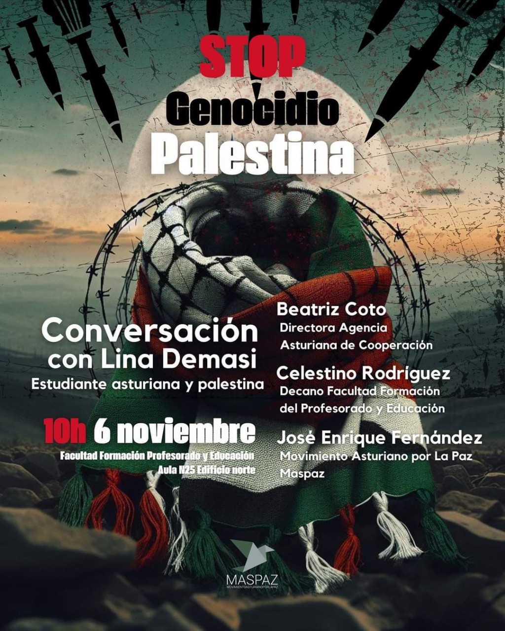 stop genocidio mas paz