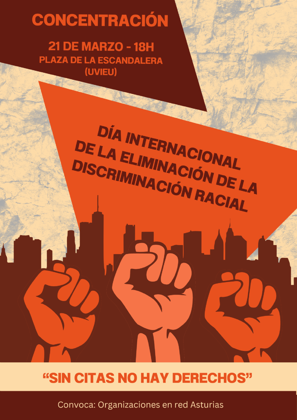 cartel concentracion antiracista