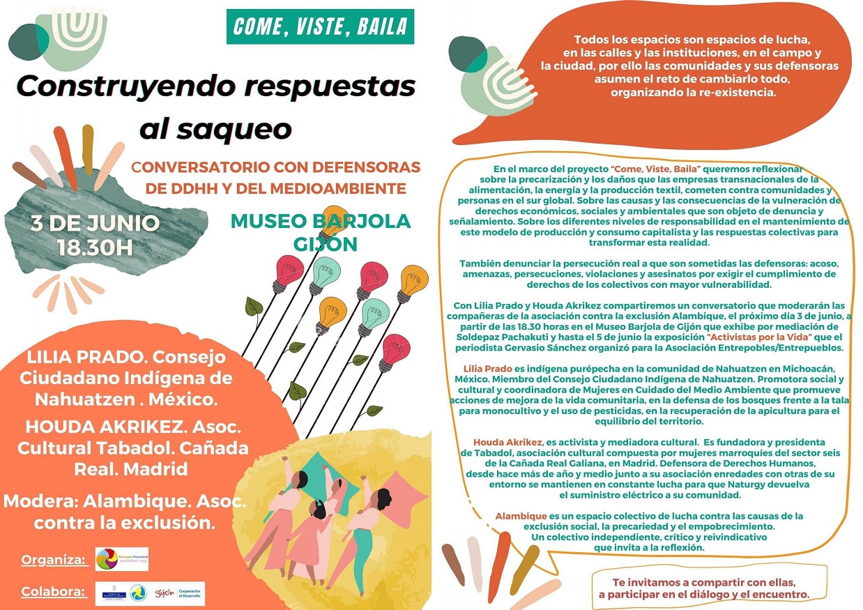CONSTRUYENDO RESPUESTAS AL SAQUEO : CONVERSACIONES CON DEFENSORAS DE DDHH, DEL TERRITORIO Y DEL MEDIOAMBIENTE.