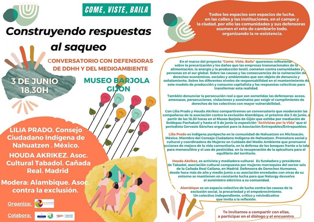 Construyendo respuestas al saqueo : conversaciones con defensoras de DDHH, del territorio y del medioambiente.
