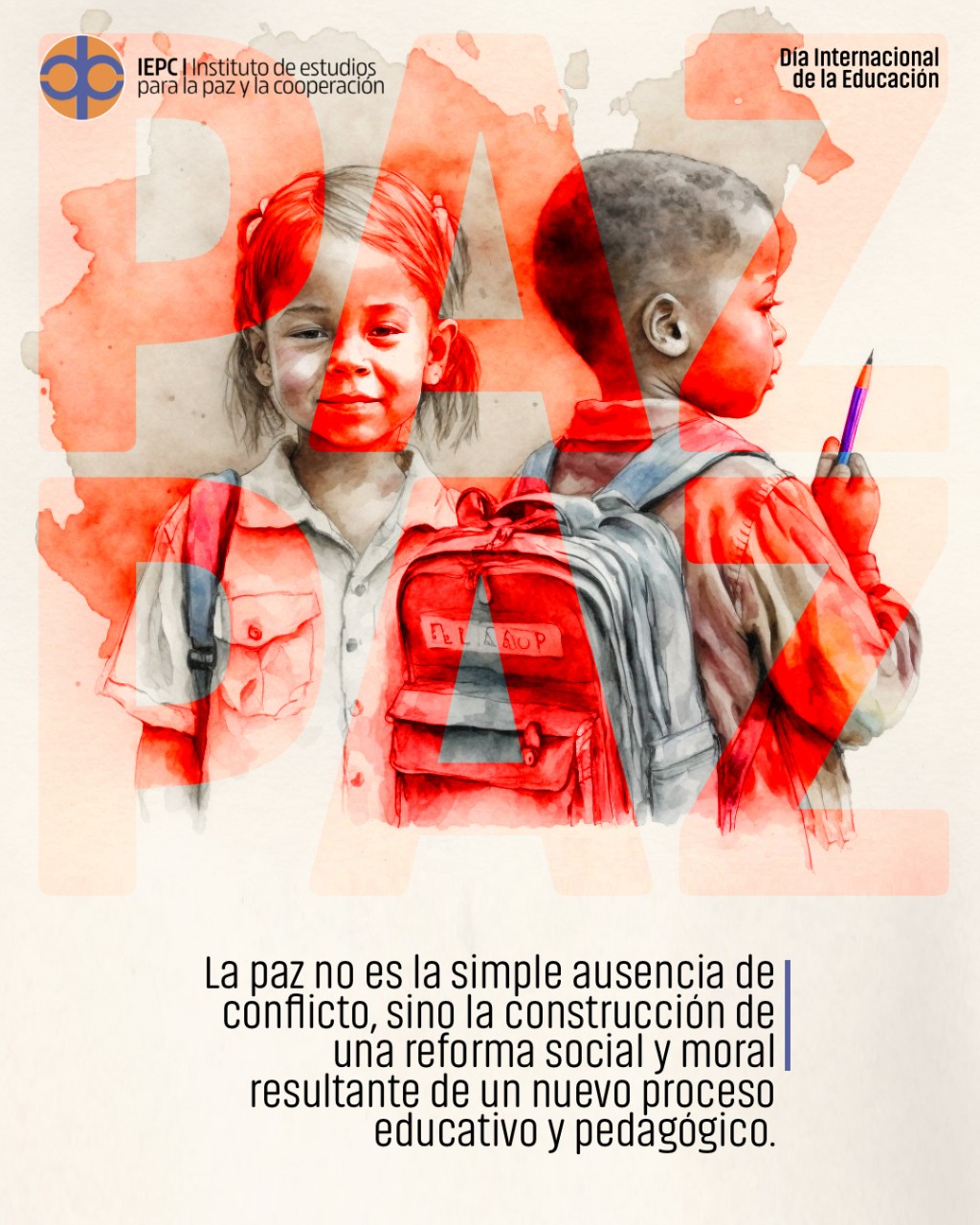 Cartel día internacional de la educación
