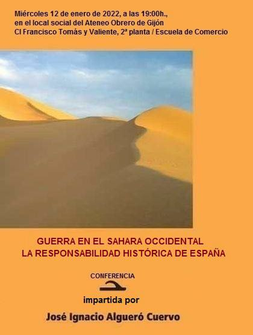 Cartel Conferencia Guerra del Sahara Occidental