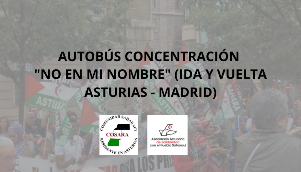 AUTOBÚS CONCENTRACIÓN `NO EN MI NOMBRE` (IDA Y VUELTA ASTURIAS - MADRID)